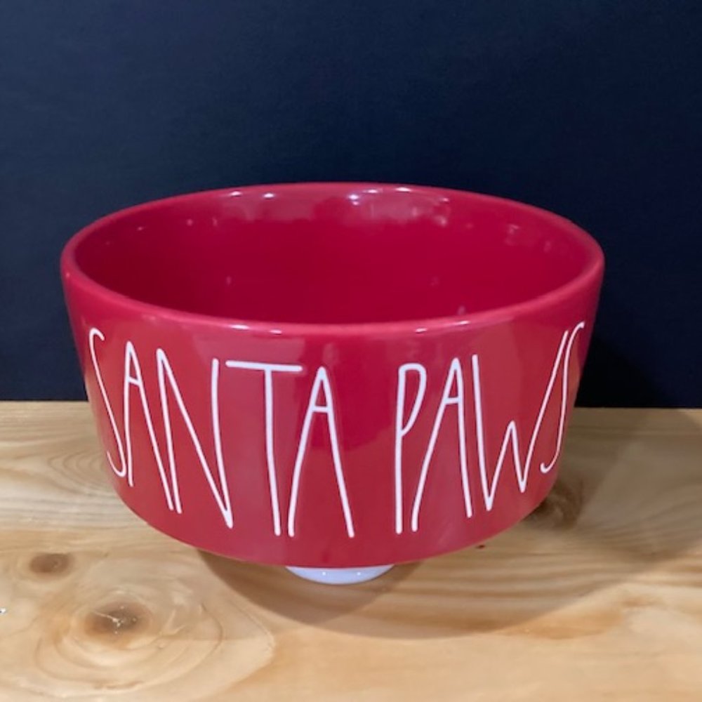 Rae Dunn Santa Paws Large Dog Bowl